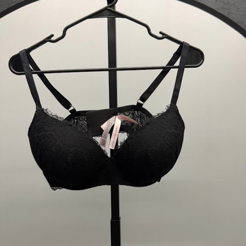 Victoria's Secret Dream Angels Padded No Wire Black Lace Bra